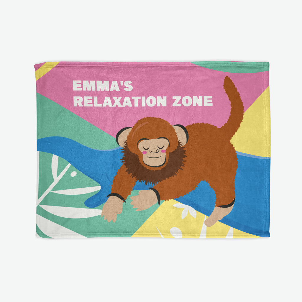 Personalised blanket with Monkey Design