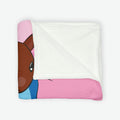 Personalised Pink Blanket with Squirrel Design