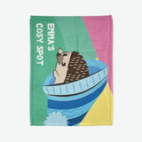 Personalised Blanket Hedgehog Design