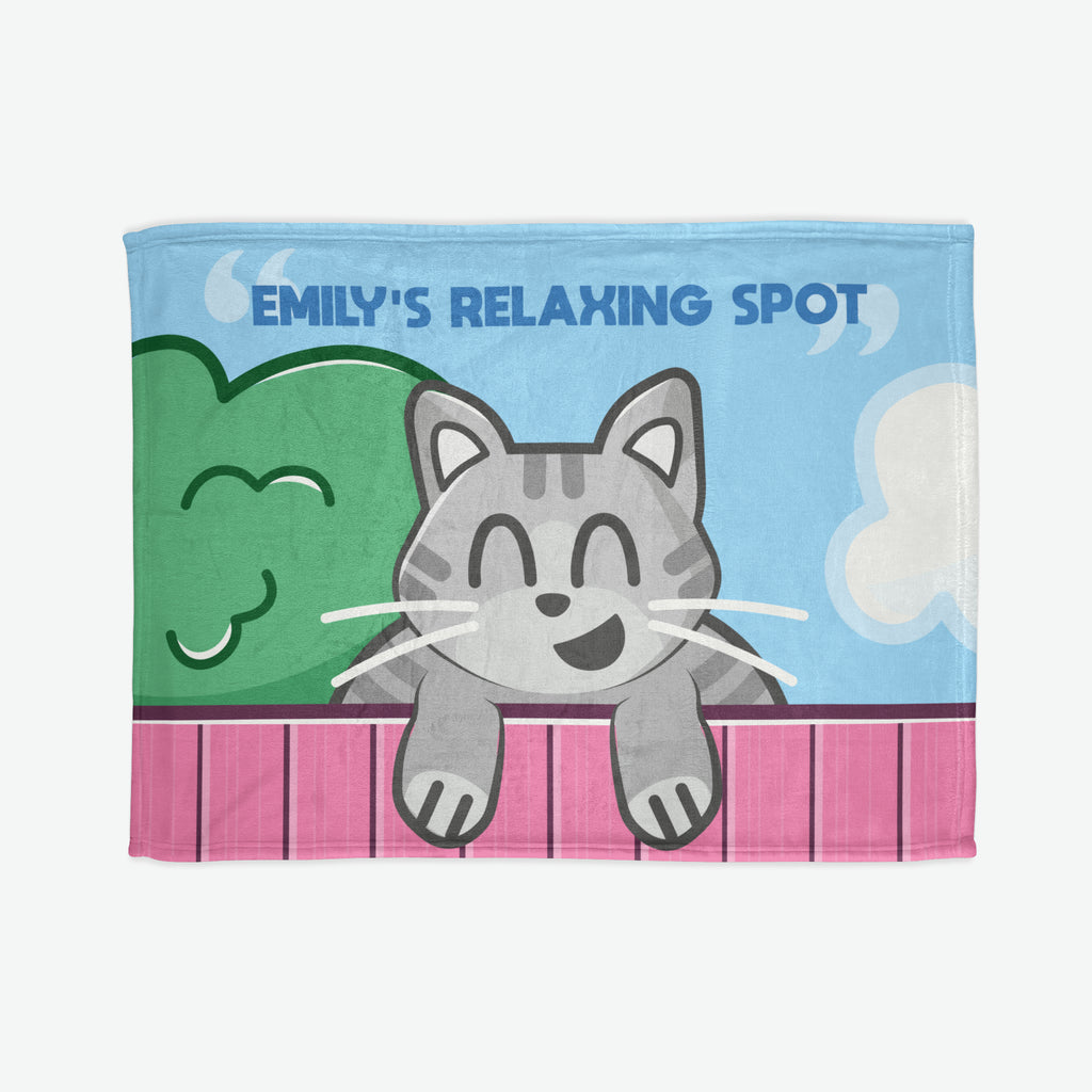 Personalised Cat Blanket - Happy Cat Design