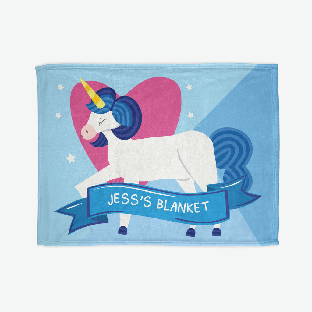 Personalised Blanket with Unicorn Design
