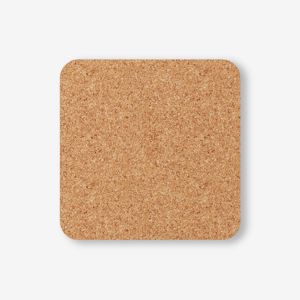 The cork back of the coasters - brown.