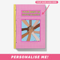 Inspirational notebooks collection - pink notebook with quote.