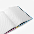 Open inspirational notebooks collection - blank lined pages.