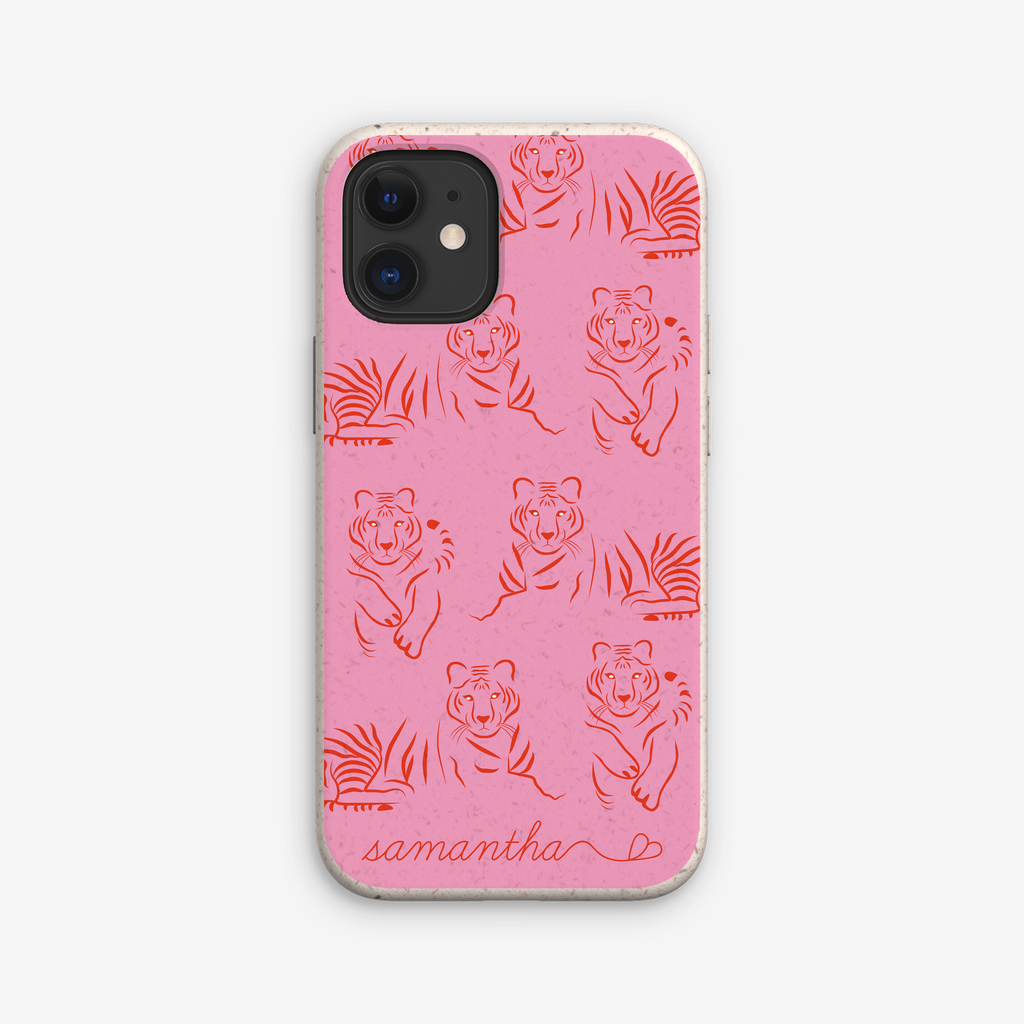 Pink Phone Case - Tiger Phone Case Eco Phone Case 12 Mini