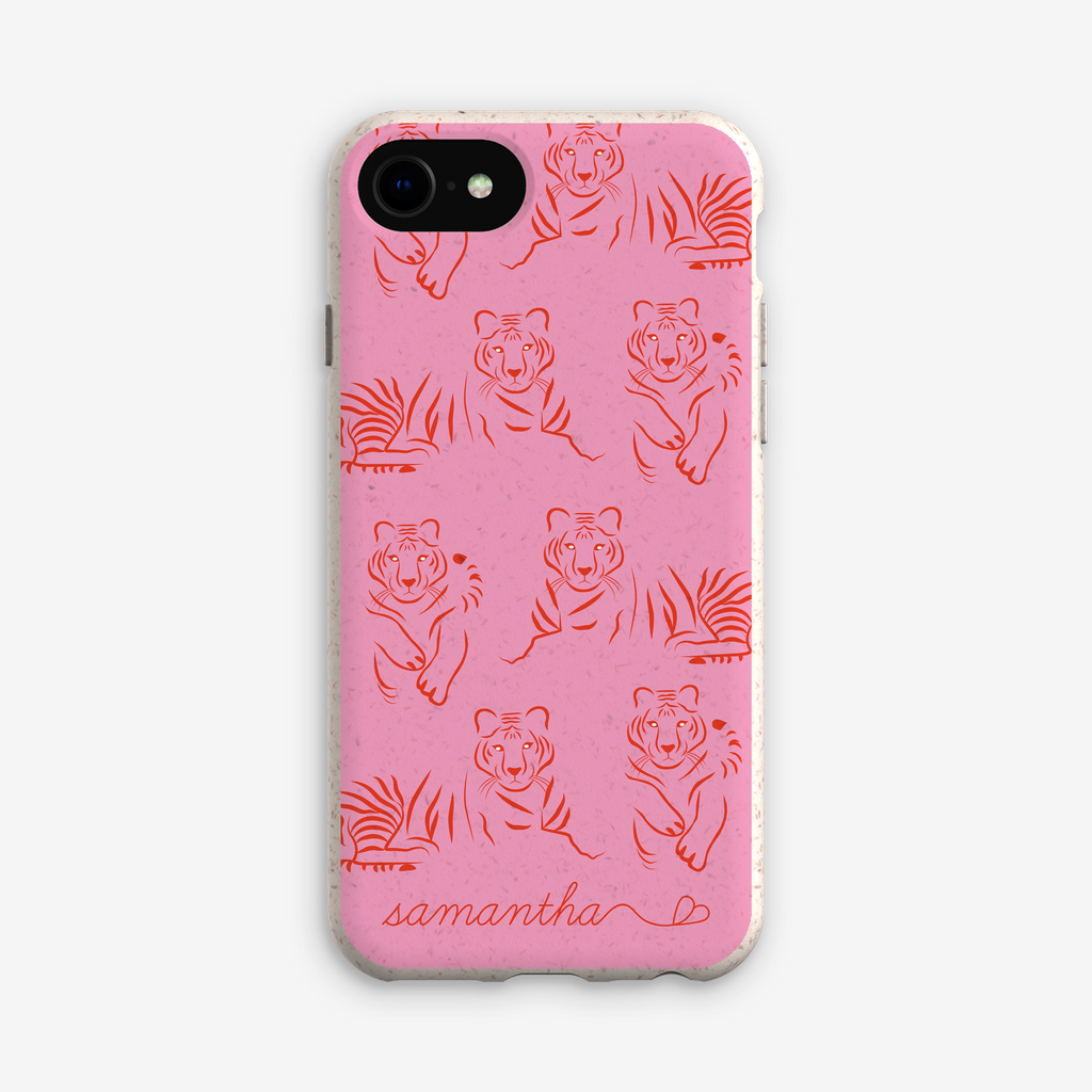 Pink Phone Case - Tiger Phone Case Eco Phone Case iPhone SE