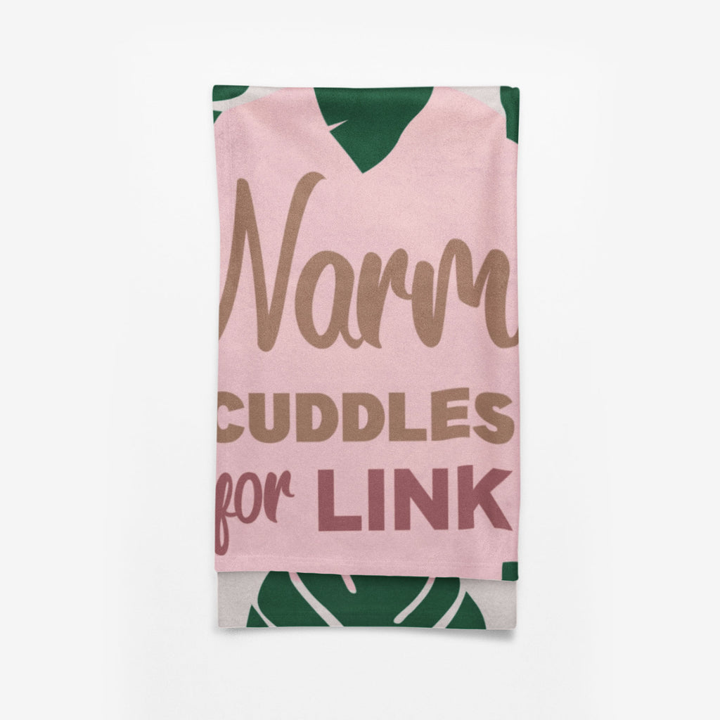 Personalised blankets with names - warm cuddles blanket folded.