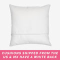 US cushions have a white back