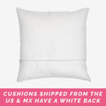 US cushions have a white back