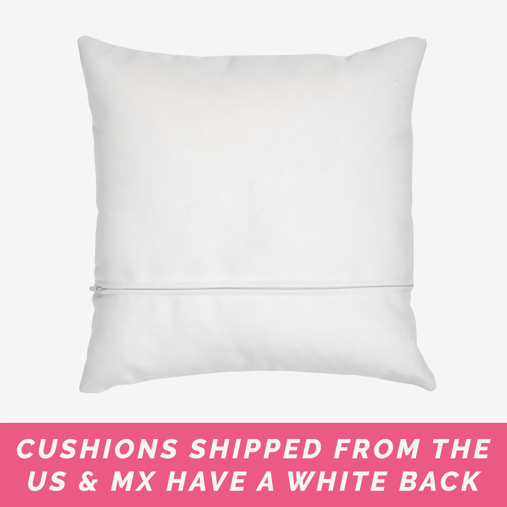 US cushions have a white back
