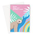 Personalised Birthday Card - Sloth Design