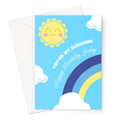Personalised Birthday Card with Rainbow Design