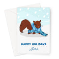 Personalised Christmas Card - Squirrel Design