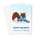Personalised Christmas Cards 10 Pack - Squirrel Design